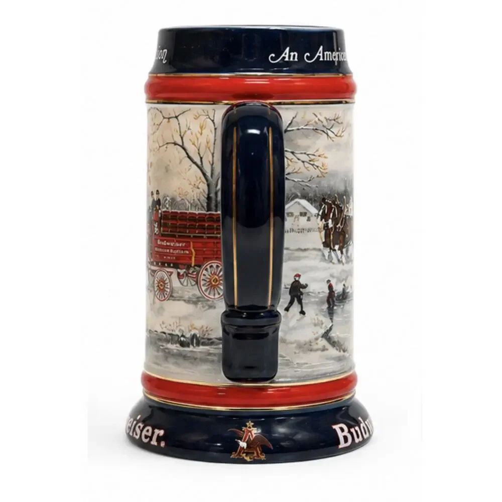 1990 Budweiser An American Tradition Clydesdales Ceramarte Beer Stein Mug
